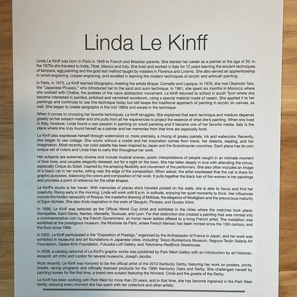 Linda Le Kinff Print 2015 “Magali au Bouquet” - Picture 2 of 5